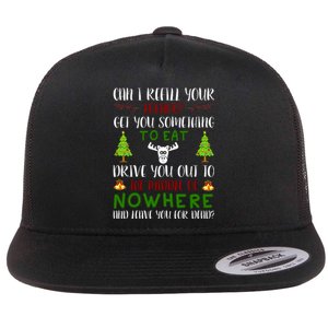 Can I Refill Your Eggnog Funny Christmas Movie Quote Flat Bill Trucker Hat