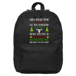 Can I Refill Your Eggnog Funny Christmas Movie Quote 16 in Basic Backpack