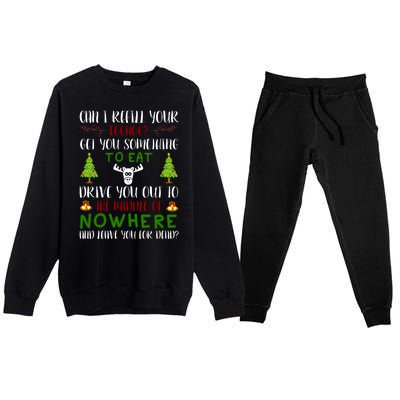 Can I Refill Your Eggnog Funny Christmas Movie Quote Premium Crewneck Sweatsuit Set