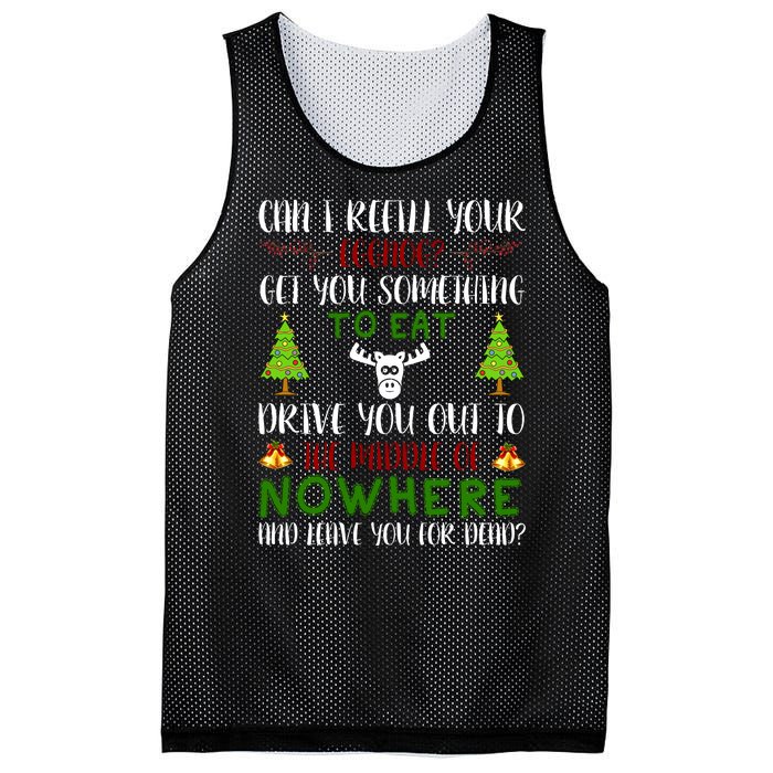 Can I Refill Your Eggnog Funny Christmas Movie Quote Mesh Reversible Basketball Jersey Tank