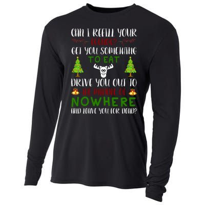 Can I Refill Your Eggnog Funny Christmas Movie Quote Cooling Performance Long Sleeve Crew