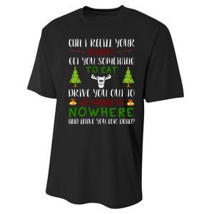 Can I Refill Your Eggnog Funny Christmas Movie Quote Performance Sprint T-Shirt