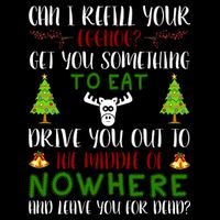 Can I Refill Your Eggnog Funny Christmas Movie Quote Youth Performance Sprint T-Shirt