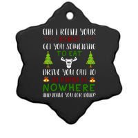 Can I Refill Your Eggnog Funny Christmas Movie Quote Ceramic Star Ornament