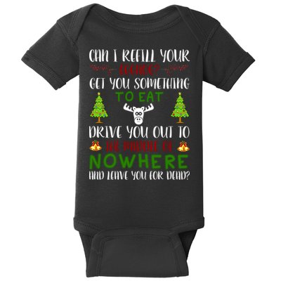 Can I Refill Your Eggnog Funny Christmas Movie Quote Baby Bodysuit