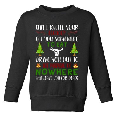 Can I Refill Your Eggnog Funny Christmas Movie Quote Toddler Sweatshirt