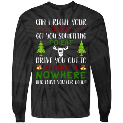 Can I Refill Your Eggnog Funny Christmas Movie Quote Tie-Dye Long Sleeve Shirt