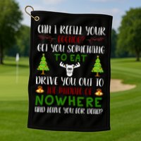 Can I Refill Your Eggnog Funny Christmas Movie Quote Golf Towel
