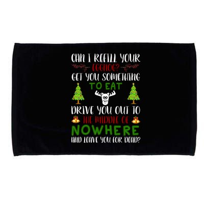 Can I Refill Your Eggnog Funny Christmas Movie Quote Microfiber Hand Towel