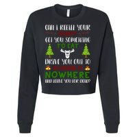 Can I Refill Your Eggnog Funny Christmas Movie Quote Cropped Pullover Crew