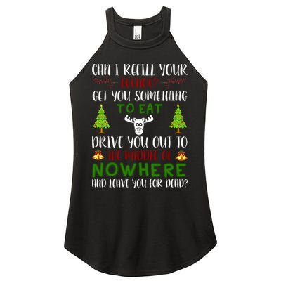 Can I Refill Your Eggnog Funny Christmas Movie Quote Women's Perfect Tri Rocker Tank