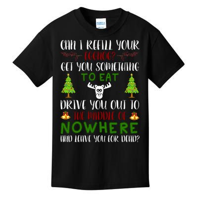 Can I Refill Your Eggnog Funny Christmas Movie Quote Kids T-Shirt