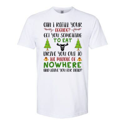 Can I Refill Your Eggnog Funny Christmas Movie Quote Softstyle® CVC T-Shirt