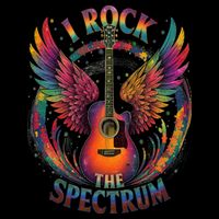 Cute I ROCK THE SPECTRUM Autism Dad Peace Love Unique I Tall T-Shirt