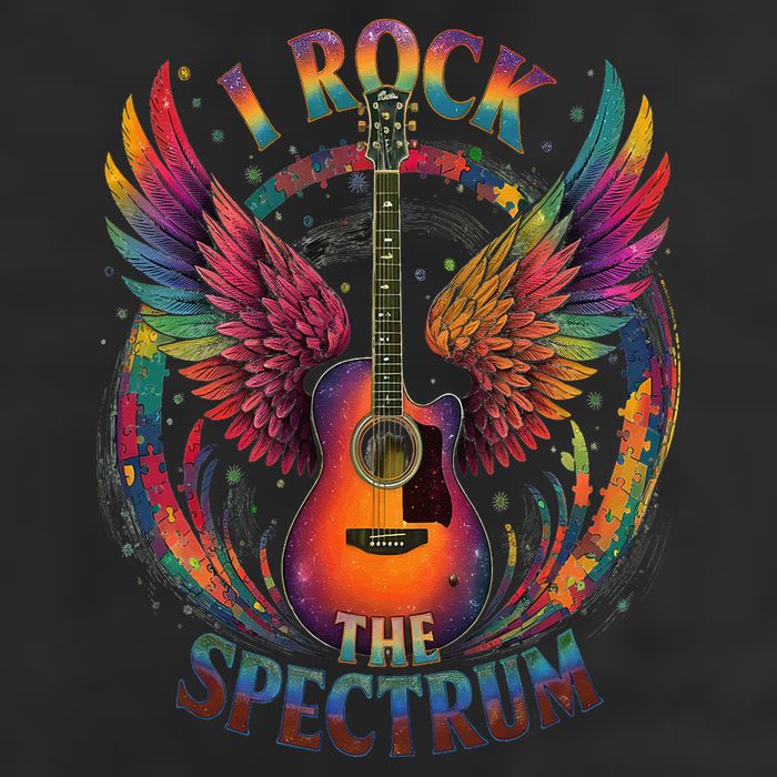 Cute I ROCK THE SPECTRUM Autism Dad Peace Love Unique I 11oz C Handle Ceramic Mug