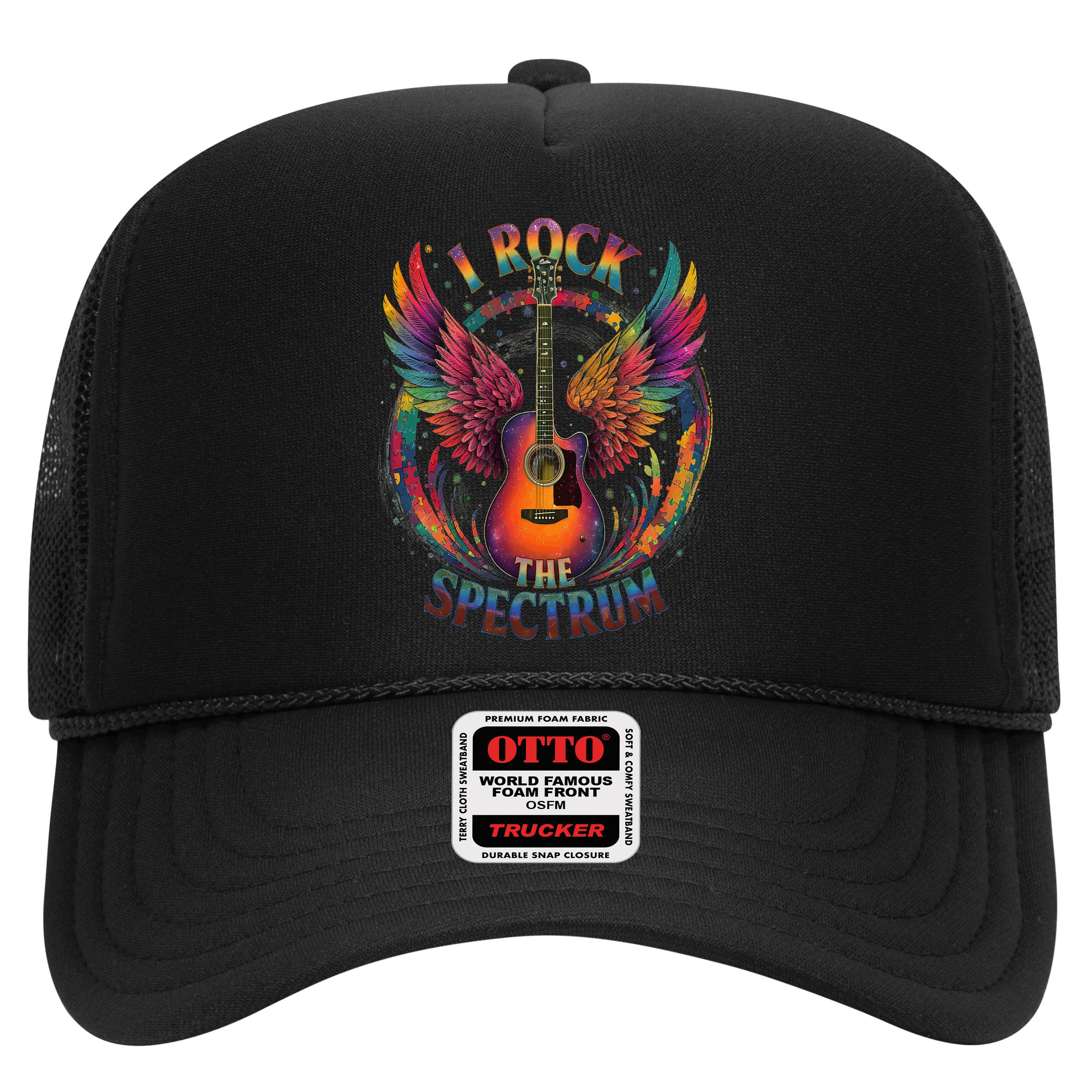 Cute I ROCK THE SPECTRUM Autism Dad Peace Love Unique I Hat