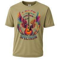 Cute I ROCK THE SPECTRUM Autism Dad Peace Love Unique I Cooling Performance Crew T-Shirt