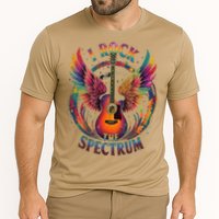 Cute I ROCK THE SPECTRUM Autism Dad Peace Love Unique I Cooling Performance Crew T-Shirt