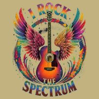 Cute I ROCK THE SPECTRUM Autism Dad Peace Love Unique I Cooling Performance Crew T-Shirt