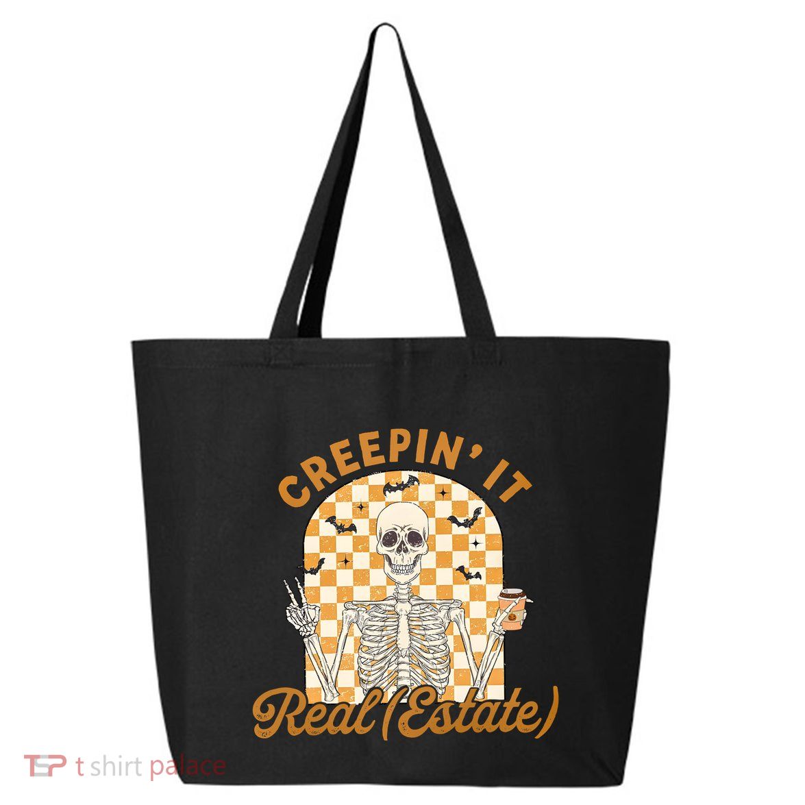 Creepin It Real Estate Gift For Real Estate Agent Halloween 25L Jumbo Tote