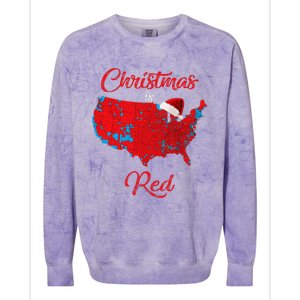 Christmas Is Red 2024 Electoral Map Trump Landslide Holiday Colorblast Crewneck Sweatshirt