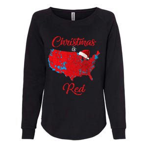 Christmas Is Red 2024 Electoral Map Trump Landslide Holiday Womens California Wash Sweatshirt