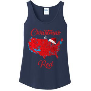 Christmas Is Red 2024 Electoral Map Trump Landslide Holiday Ladies Essential Tank