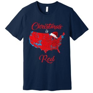 Christmas Is Red 2024 Electoral Map Trump Landslide Holiday Premium T-Shirt