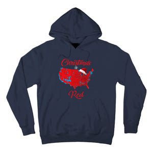 Christmas Is Red 2024 Electoral Map Trump Landslide Holiday Tall Hoodie