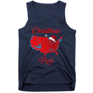 Christmas Is Red 2024 Electoral Map Trump Landslide Holiday Tank Top