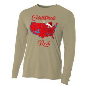 Christmas Is Red 2024 Electoral Map Trump Landslide Holiday Cooling Performance Long Sleeve Crew