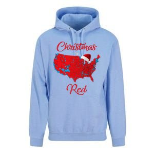 Christmas Is Red 2024 Electoral Map Trump Landslide Holiday Unisex Surf Hoodie