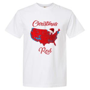 Christmas Is Red 2024 Electoral Map Trump Landslide Holiday Garment-Dyed Heavyweight T-Shirt