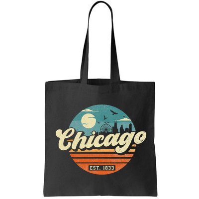 Chicago Illinois Retro Skyline Night Il Souvenirs Bag