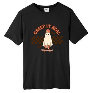 Creep It Real Funny Ghost Halloween Skateboard Cool Gift Tall Fusion ChromaSoft Performance T-Shirt