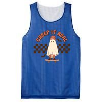 Creep It Real Funny Ghost Halloween Skateboard Cool Gift Mesh Reversible Basketball Jersey Tank