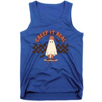 Creep It Real Funny Ghost Halloween Skateboard Cool Gift Tank Top