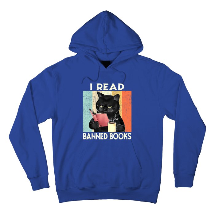 Cat I Read Banned Books Funny Bookworms Reading Book Hoodie