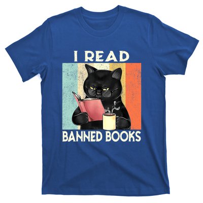 Cat I Read Banned Books Funny Bookworms Reading Book T-Shirt