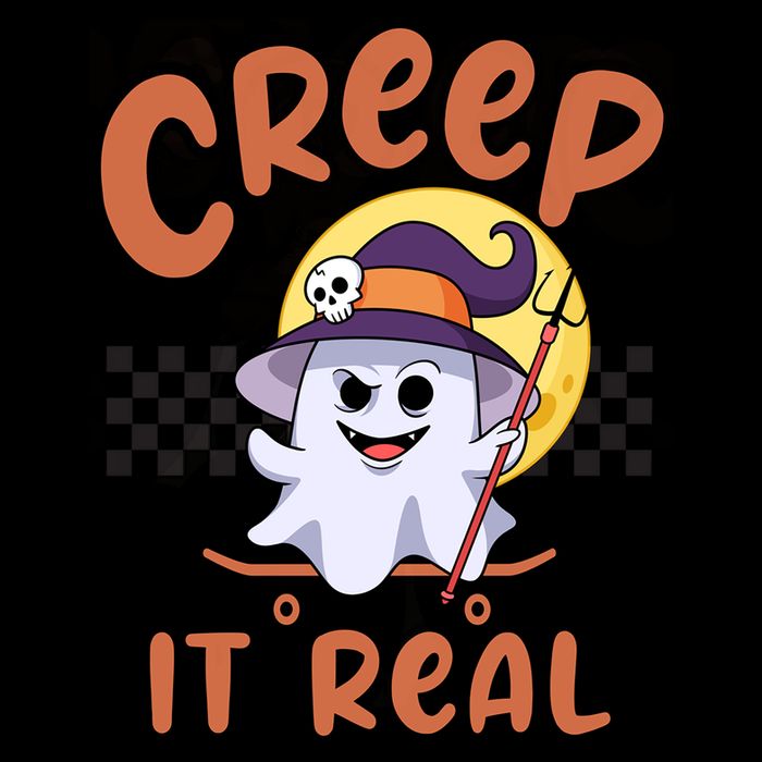 Creep It Real Vintage Retro Ghost On Skateboard Checkerboard Gift Mug