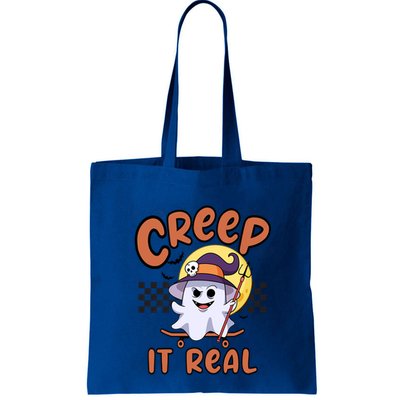 Creep It Real Vintage Retro Ghost On Skateboard Checkerboard Gift Bag