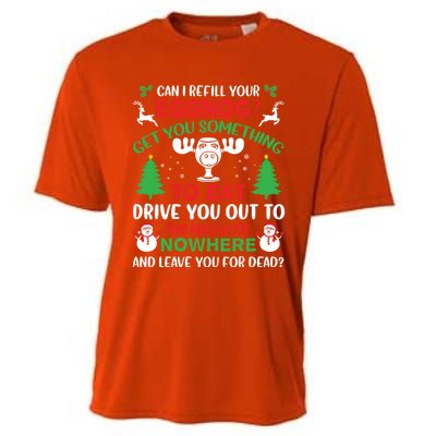 Can I Refill Your Eggnog Gift Family Christmas Vacation Quote Gift Cooling Performance Crew T-Shirt