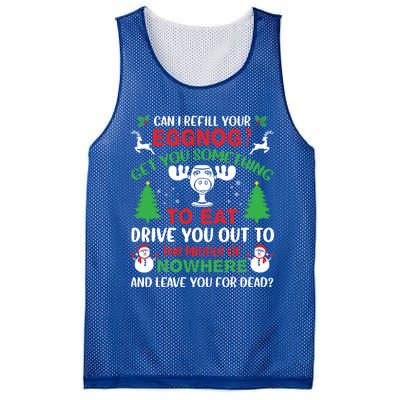 Can I Refill Your Eggnog Gift Family Christmas Vacation Quote Gift Mesh Reversible Basketball Jersey Tank