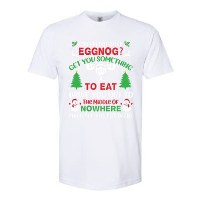 Can I Refill Your Eggnog Gift Family Christmas Vacation Quote Gift Softstyle CVC T-Shirt