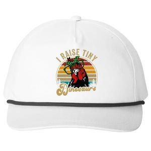 Chicken I Raise Tiny Dinosaurs Funny Mama Hen Farm Mom Snapback Five-Panel Rope Hat