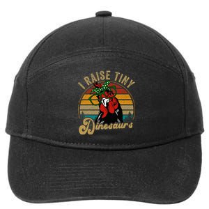 Chicken I Raise Tiny Dinosaurs Funny Mama Hen Farm Mom 7-Panel Snapback Hat