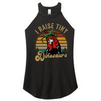 Chicken I Raise Tiny Dinosaurs Funny Mama Hen Farm Mom Women's Perfect Tri Rocker Tank