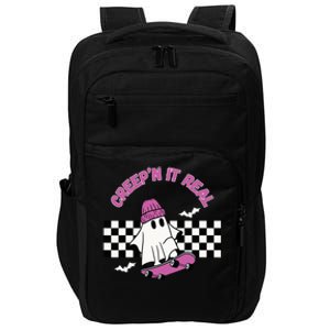 Creep It Real Skateboarding Ghost Halloween Fun Costume Impact Tech Backpack