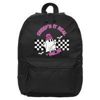 Creep It Real Skateboarding Ghost Halloween Fun Costume 16 in Basic Backpack