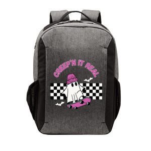 Creep It Real Skateboarding Ghost Halloween Fun Costume Vector Backpack